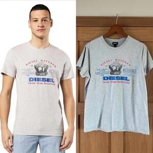 Diesel T-LOGYS Short Sleeve Graphic T-shirt in Grey Men’s size Large​